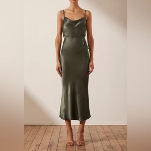 Shona Joy La Lune Midi dress in Olive